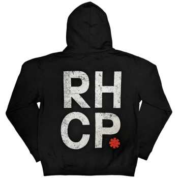 Merch Red Hot Chili Peppers: Red Hot Chili Peppers Unisex Zipped Hoodie: Red Asterisk (back Print) (small) S