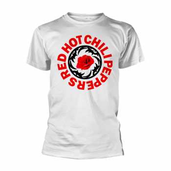 Merch Red Hot Chili Peppers: T-shirt Rose Bssm Circle (white)