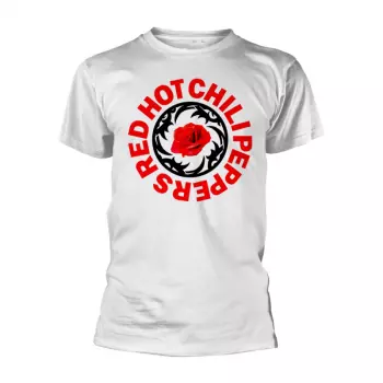 Album Red Hot Chili Peppers: T-shirt Rose Bssm Circle (white)