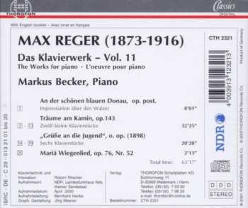CD Max Reger: Das Klavierwerk Vol. 11: An Der Schönen Blauen Donau / Träume Am Kamin Op. 143 / Grüße An Die Jugend