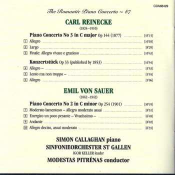 CD Carl Reinecke: Piano Concerto No. 3, Op 144, Konzertstück, Op 33 / Piano Concerto No 2, Op 254