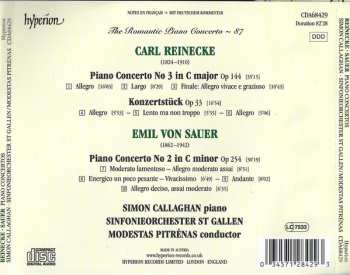 CD Carl Reinecke: Piano Concerto No. 3, Op 144, Konzertstück, Op 33 / Piano Concerto No 2, Op 254