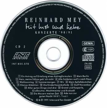 2CD Reinhard Mey: Mit Lust Und Liebe - Konzerte '90/91