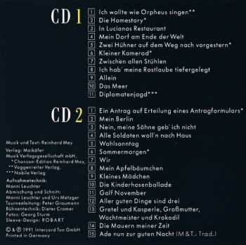 2CD Reinhard Mey: Mit Lust Und Liebe - Konzerte '90/91