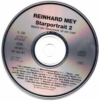 2CD Reinhard Mey: Welch Ein Geschenk Ist Ein Lied