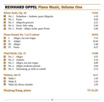 CD Heejung Kang: Piano Music, Volume One