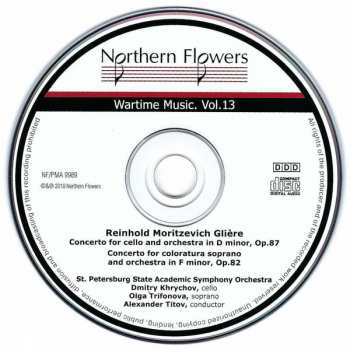 CD Reinhold Gliere: Concertos For Cello And Voice