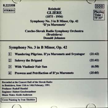 CD Slovak Radio Symphony Orchestra: Symphony No. 3 In B Minor, Op. 42, "Il'ya Muromets"