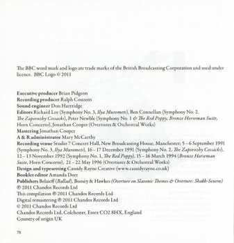 5CD/Doos BBC Philharmonic: The Glière Orchestral Collection