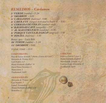CD Remedios: Cardamon (Flamenco Fusion) DIGI