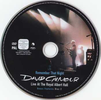 2DVD David Gilmour: Remember That Night (Live At The Royal Albert Hall)