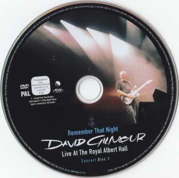 2DVD David Gilmour: Remember That Night (Live At The Royal Albert Hall)