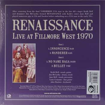 LP Renaissance: Live At Fillmore West 1970 LTD
