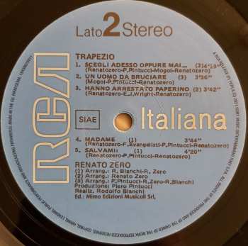 LP Renato Zero: Trapezio (Legacy Vinyl Edition)