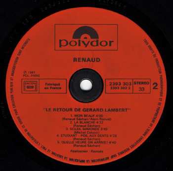 LP Renaud: Le Retour De Gerard Lam