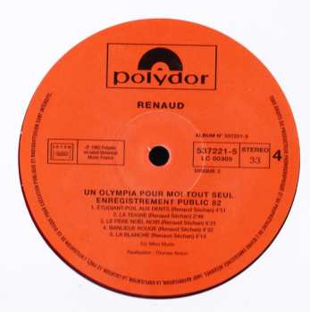 3LP Renaud: Un Olympia Pour Moi Tout Seul  CLR | LTD