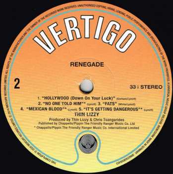 LP Thin Lizzy: Renegade