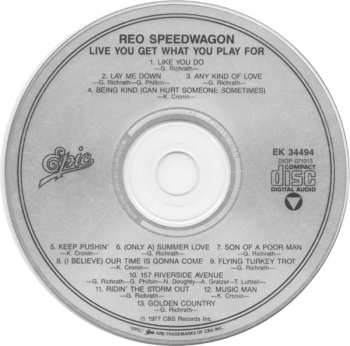 CD REO Speedwagon: You Get What You Play For