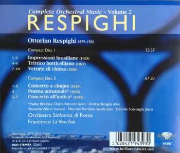 2CD Ottorino Respighi: Complete Orchestral Music (Volume 2)