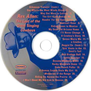 CD Rex Allen: The Last Of The Great Singing Cowboys