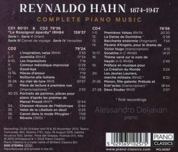 4CD Reynaldo Hahn: Complete Piano Works