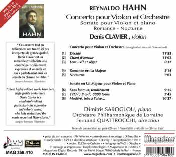 CD Reynaldo Hahn: Concerto Pour Violon : Sonate Pour Violon