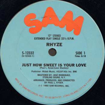 Album Rhyze: Just How Sweet Is Your Love / I Found Love In You