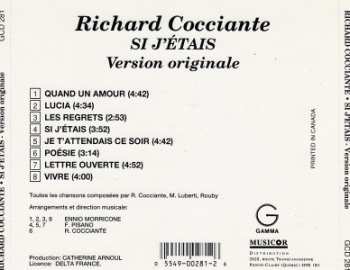 CD Riccardo Cocciante: Si J'étais (Version Originale)