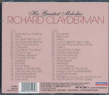 2CD Richard Clayderman: His Greatest Melodies