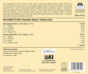 CD Richard Flury: Chamber Music, Volume One