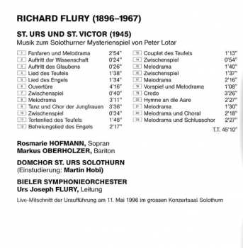 CD Richard Flury: St. Urs Und St. Victor - Hanneles Himmelfahrt