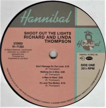 LP Richard & Linda Thompson: Shoot Out The Lights LTD