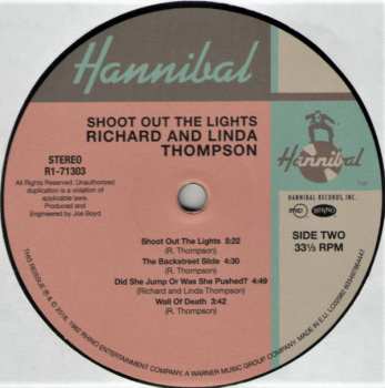 LP Richard & Linda Thompson: Shoot Out The Lights LTD