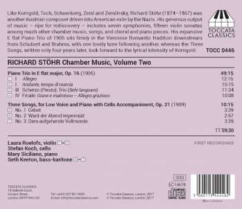 CD Richard Stöhr: Chamber Music, Volume Two