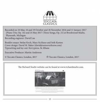 CD Richard Stöhr: Chamber Music, Volume Two