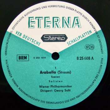 LP Richard Strauss: Arabella (Szenen)