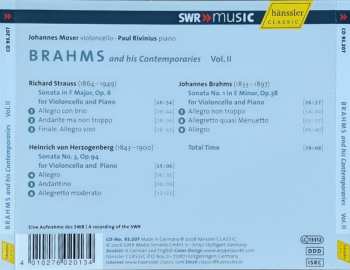 CD Johannes Brahms: Brahms And His Contemporaries Vol. II