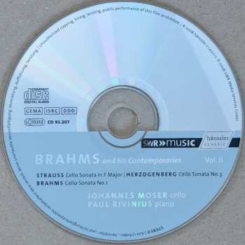 CD Johannes Brahms: Brahms And His Contemporaries Vol. II