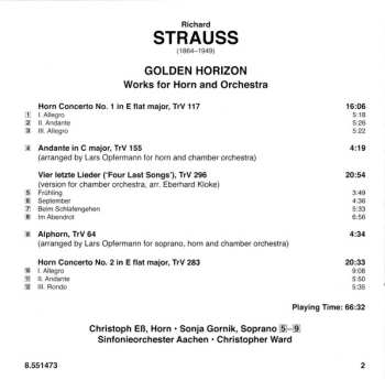 CD Richard Strauss: Golden Horizon