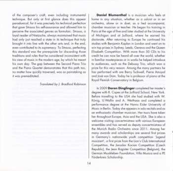 CD Richard Strauss: Piano Quartet ∙ Piano Trio No. 2
