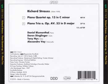 CD Richard Strauss: Piano Quartet ∙ Piano Trio No. 2