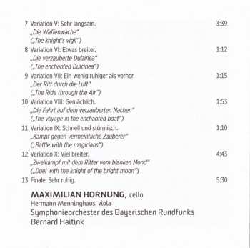 CD Richard Strauss: Don Quixote / Sonata For Cello And Piano