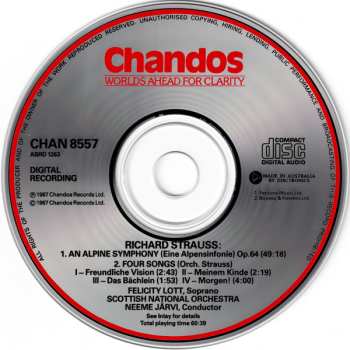 CD Richard Strauss: An Alpine Symphony / Four Songs