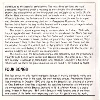 CD Richard Strauss: An Alpine Symphony / Four Songs