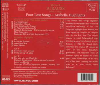 CD Richard Strauss: Four Last Songs - Arabella Highlights