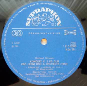 LP Richard Strauss: Koncerty Pro Lesní Roh