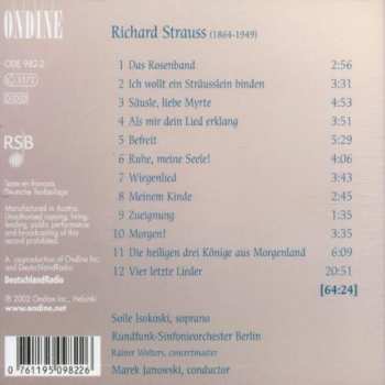 CD Richard Strauss: Orchestral Songs. Vier Letzte Lieder (Four Last Songs)