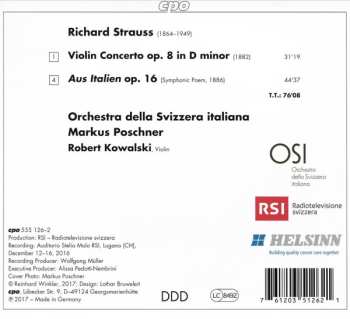 CD Richard Strauss: Violin Concerto; Aus Italien