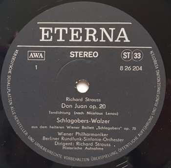 LP Richard Strauss: Strauss Dirigiert Strauss  (Don Juan / Walzer Aus Dem Ballett »Schlagobers« / Tod Und Verklärung)