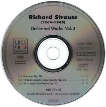 CD Richard Strauss: Orchestra Works · Vol. 3